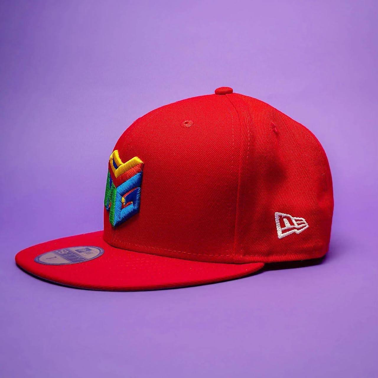 MGP x New Era - Green/Blue/Yellow on RED