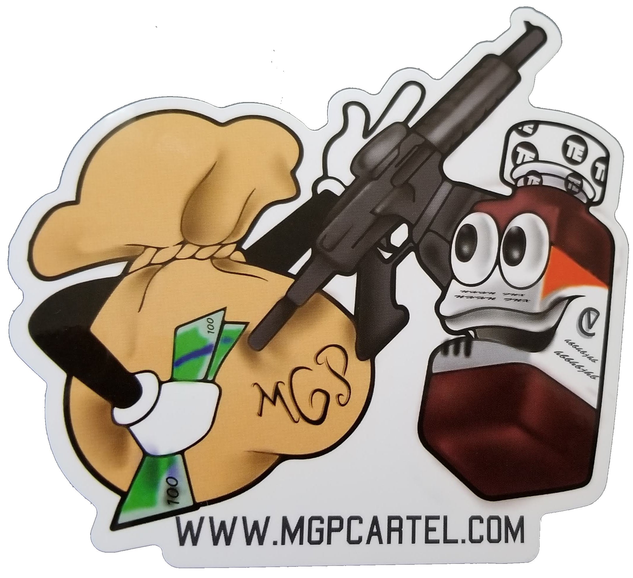 MGP Cartel Launch Sticker - White – Making Global Plays